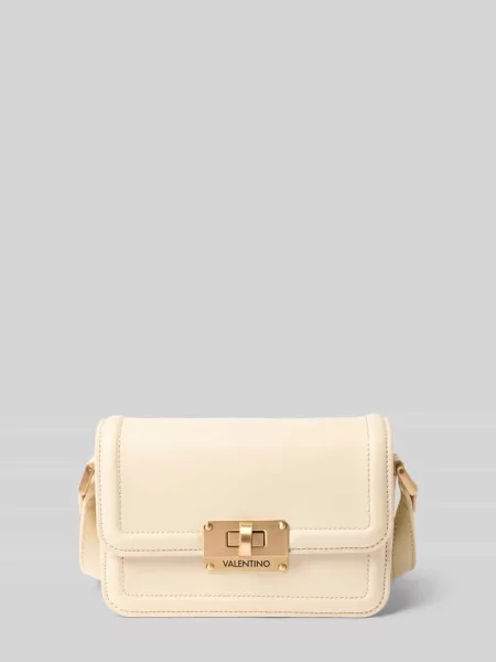 Torba na ramię z imitacji skóry model ‘FLOREN’ Valentino Bags beżowa