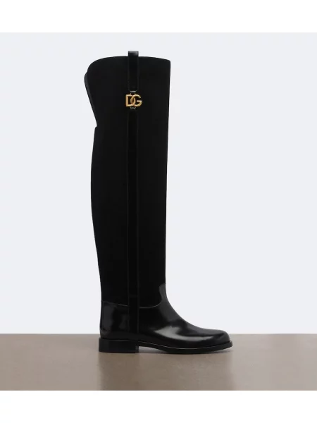 Μπότες Dolce&gabbana σουέτ μαύρο