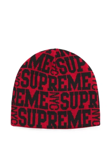 Căciulă Supreme cu model camuflaj roșu