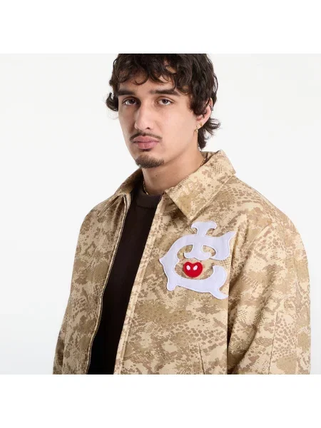 Dzseki Billionaire Boys Club Icecream Snakeskin Quilted Work Jacket Light Brown S barna