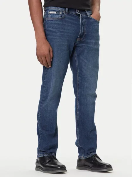 Calvin Klein Jeans Jeans hlače Straight Fit modra