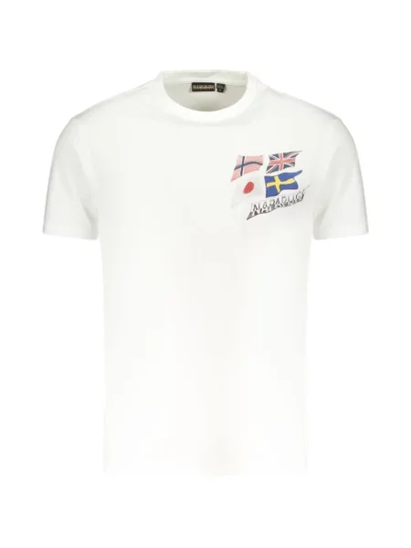 Tricou Napapijri cu imagine alb