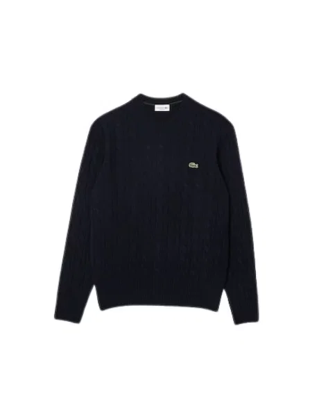 Sweter Lacoste wełniany niebieski