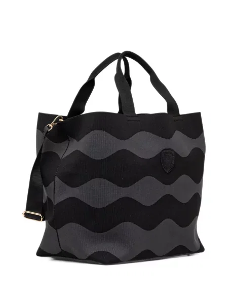 Geantă shopper Blauer cu autograf negru