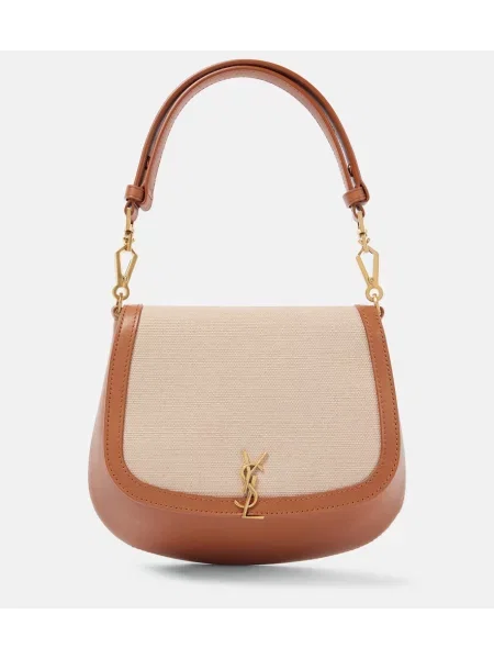 Usnjena torbica Saint Laurent rjava