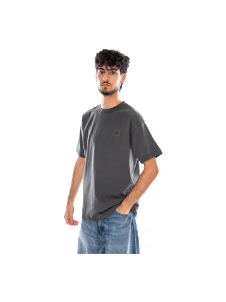 Carhartt WIP t-shirt S/S Vista T-Shirt szary gładki czarna