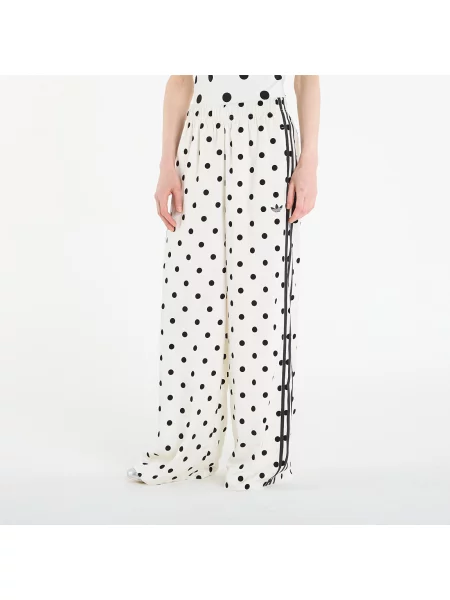 Kalhoty adidas Satin Polka Dots Wide Leg Pants Off White S bílé