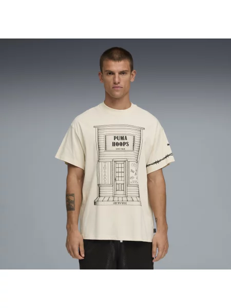 PUMA koszulka koszykarska Swish N Ink II o kroju oversize Akcesoria S biały