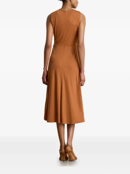 Midi suknelė Lauren Ralph Lauren a eilutė oranžinė