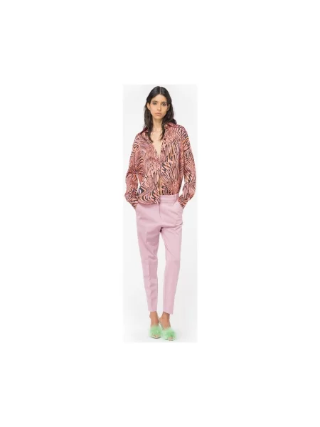 Pinko Pantaloni țigarete Bello roz