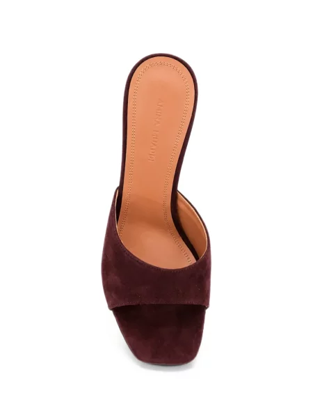 Sandale Amina Muaddi din piele de căprioară violet
