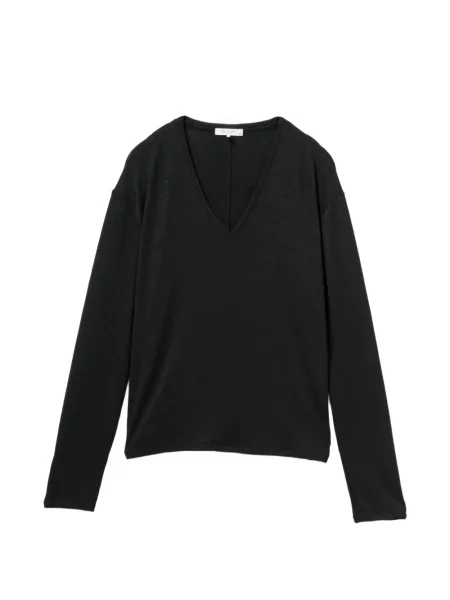 Дълго топ Rag & Bone с V-образно деколте синьо