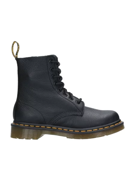 Botki Dr. Martens skórzane szare