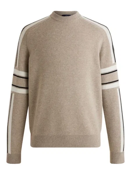 Pulover Fusalp cu dungi din jacard maro