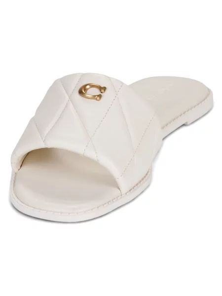 Coach De piele șlapi HOLLY alb