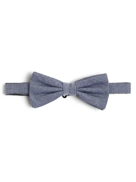 Finshley & Harding London Muszka z dodatkiem jedwabiu Mężczyźni Jedwab wzorzysty ONE SIZE niebieski