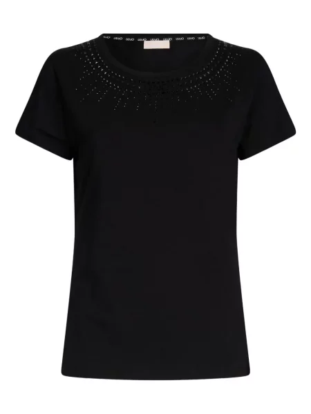 Tricou Liu Jo cu decolteu rotund negru