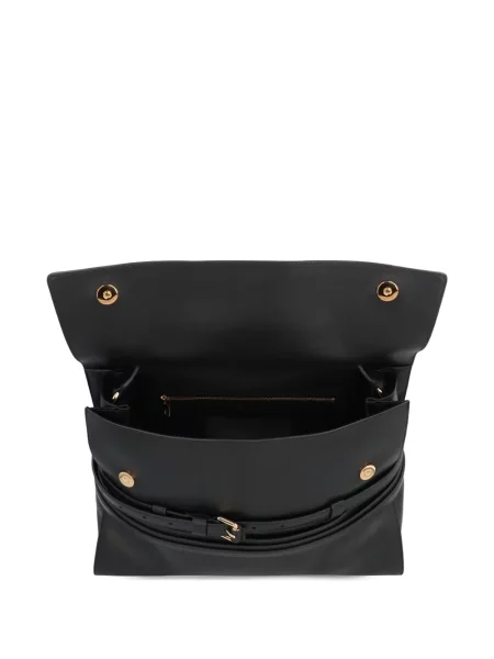 Cu centură geantă shopper Moschino din piele cu legături negru