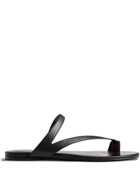Sandale Khaite din piele fără toc negru
