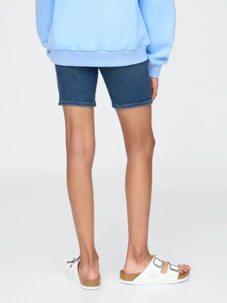 Pantaloni scurți din denim copii Gap albastru