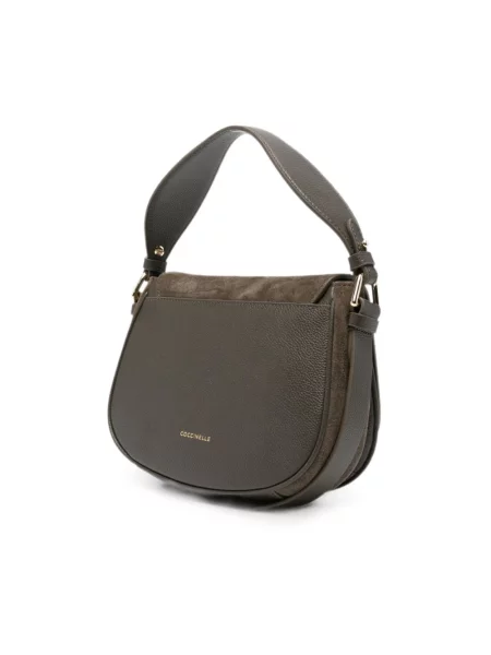 Coccinelle torebka crossbody zamszowa MAVERY SUEDE brązowa