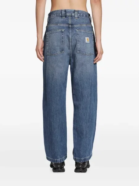 Τζιν με φαρδύ μπατζάκι Carhartt Wip με αυτόγραφο μπλε