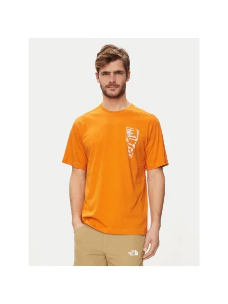 The North Face T-Shirt Regular Fit πορτοκαλί