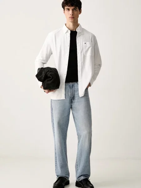 Tommy Hilfiger cămașă pentru bărbați din alb