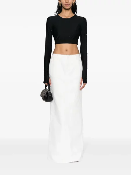 Křišťálový top Versace Jeans Couture černý