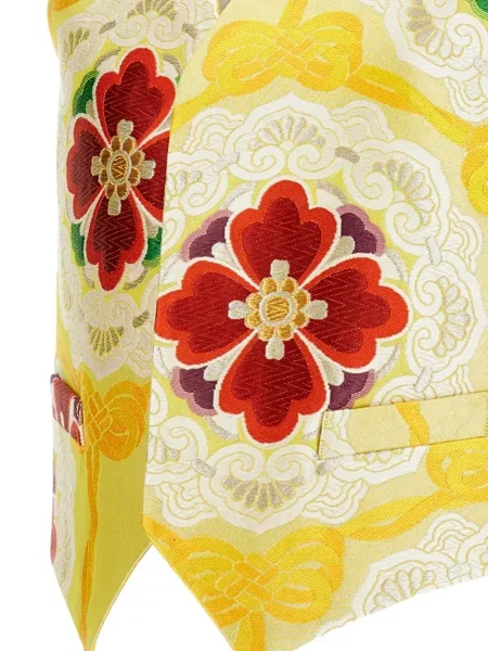 Vestă Irie' cu model floral galben