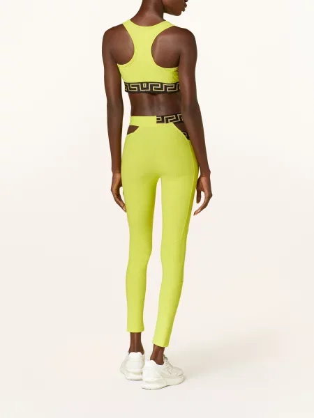 Versace Legginsy Z Wycięciem gelb czarne