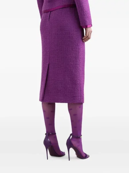 Fustă midi Dolce & Gabbana până la genunchi violet