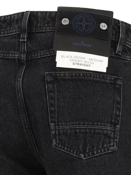 Traperice ravnih nogavica Stone Island kamenje crna