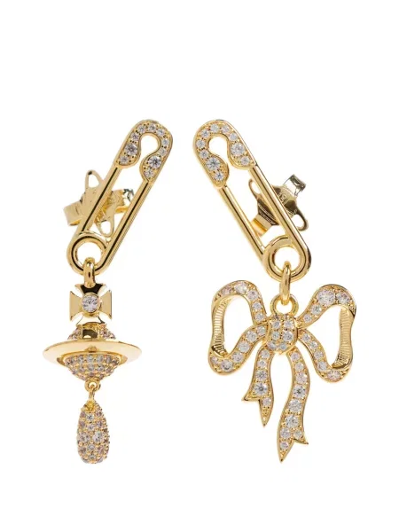 Cercei Vivienne Westwood cu funde reflectorizante auriu
