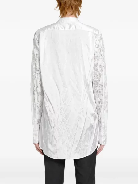 Σατέν πουκάμισο Comme Des Garçons Homme Plus λευκό