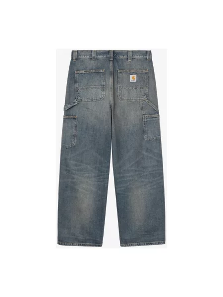 Szerokie jeansy Carhartt Wip niebieskie