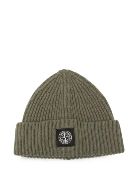 Căciulă Stone Island cu strasuri verde