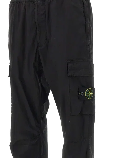 Pantaloni cargo Stone Island cu strasuri negru