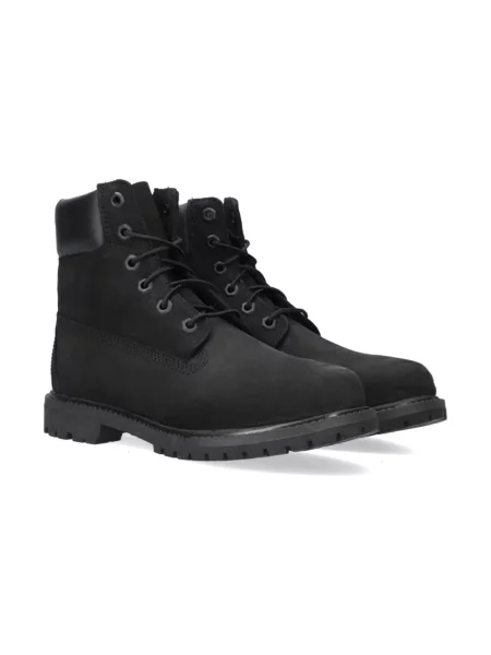 Botki Timberland na płaskim obcasie wodoszczelne czarne
