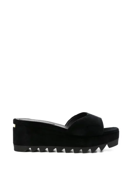 Sandale Stella Mccartney de catifea cu platformă negru