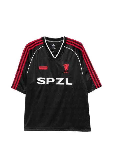 Tricou Adidas cu broderie cu dungi cu decolteu în V verde
