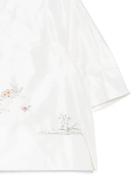 Top Shiatzy Chen cu broderie din satin alb