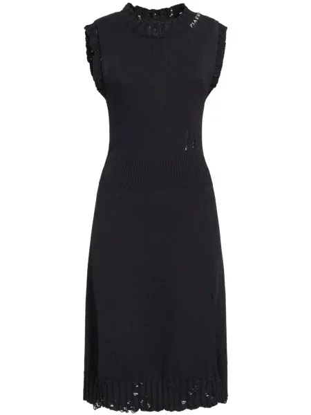 Rochie Marni zdrențuiți tricotate negru
