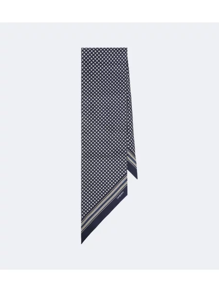 Fular Saint Laurent de mătase albastru