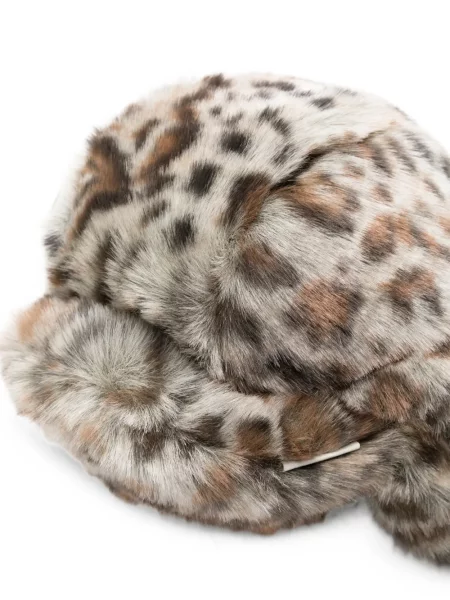 Căciulă Ruslan Baginskiy cu imagine cu model leopard gri
