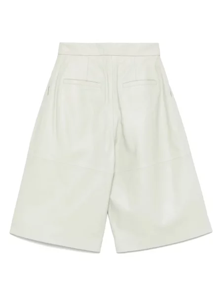 Pantaloni scurți Yves Salomon din piele verde