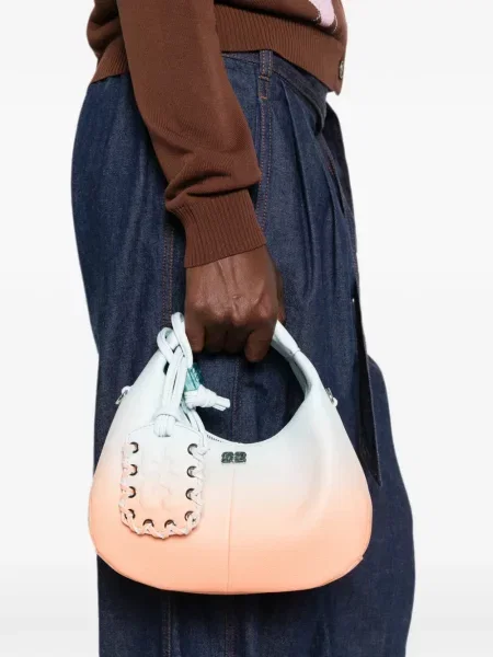 Geantă shopper Ganni albastru