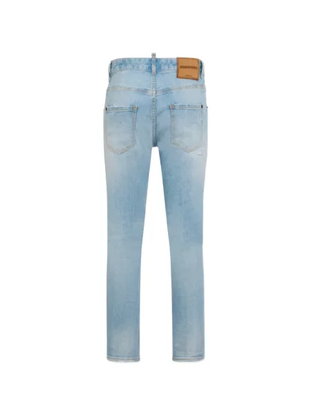 Ursuleț de pluș blugi Dsquared2 stretch albastru