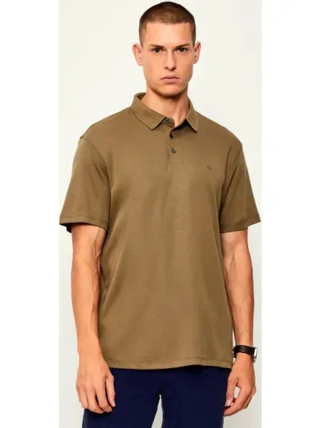Tricou polo Calvin Klein clasic verde