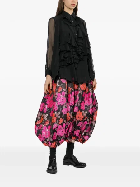 Cămașă Comme Des Garçons cu volane negru